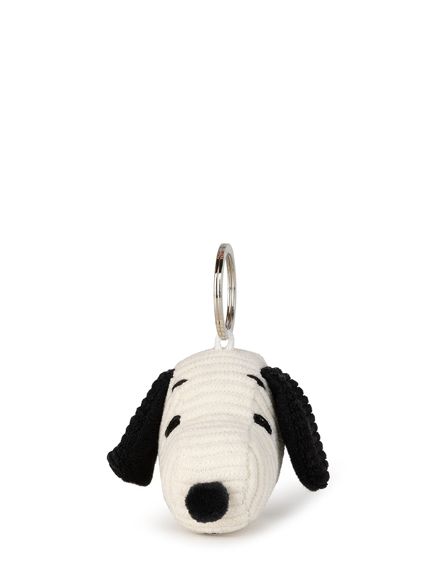 Snoopy Head Corduroy Cream keychain - 4,5 cm - 2 | Cream
