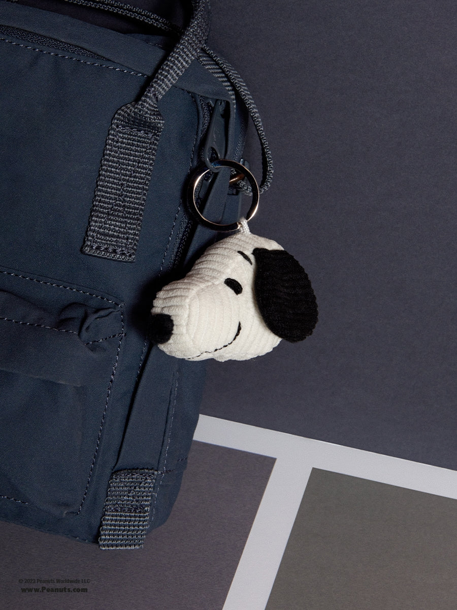 Snoopy Head Corduroy Cream keychain - 4,5 cm - 2 | Cream
